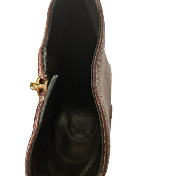 Tory Burch Noelle Leather Ankle Boots with Brogue detail. Size 7. - Picture 5 of 6